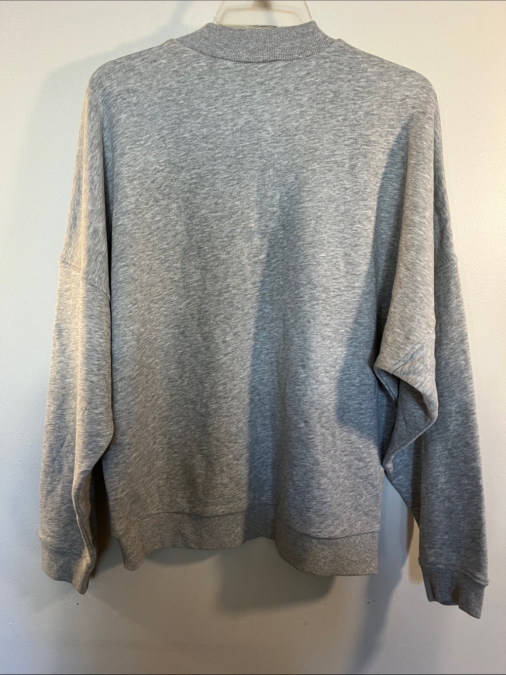 Calvin Klein Light Gray Crewneck Sweater with Red Patch - Picture 2 of 3